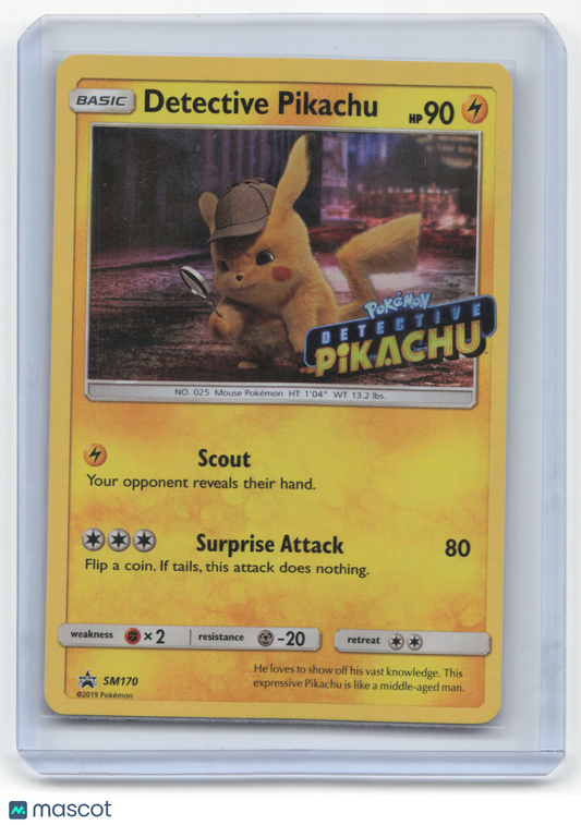 2019 Pokemon Detective Pikachu Sun & Moon Black Star Promo Holo #SM170 Near Mint