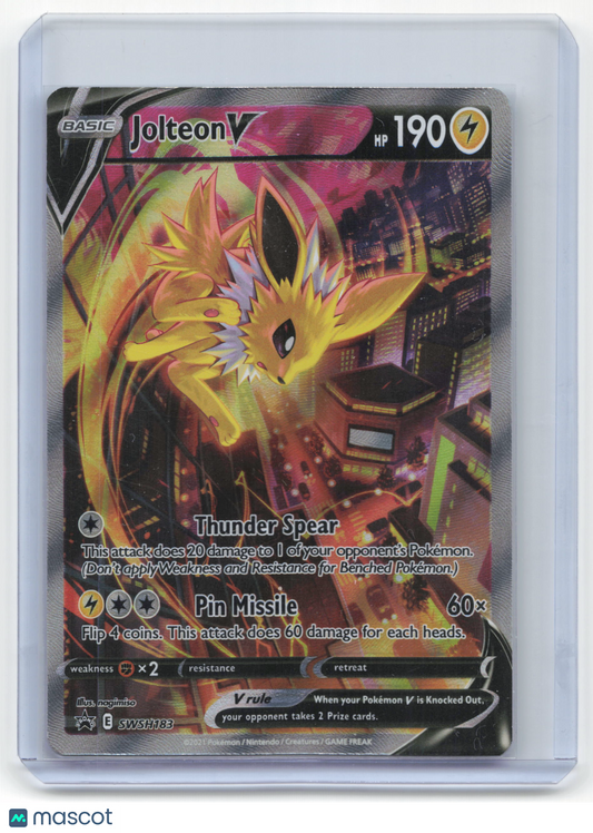 2021 Pokemon Jolteon V Sword & Shield Black Star Promo Holo #SWSH183 Near Mint
