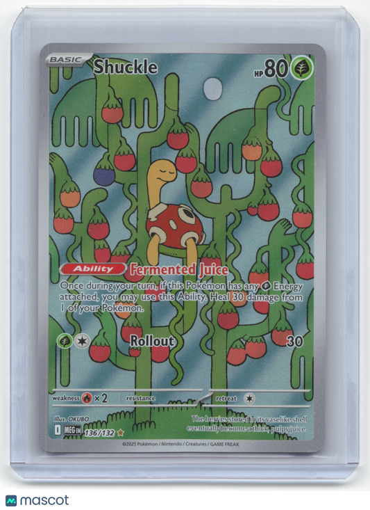 2025 Pokemon Shuckle Mega Evolutions Illustration Rare Holo #136/132 Near Mint
