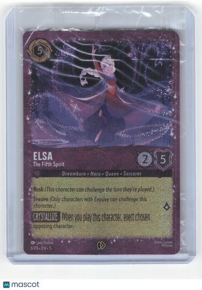 2025 Lorcana Elsa, The Fifth Spirit Fabled Gift Set Promo Holo #6/P3 [SEALED] NM