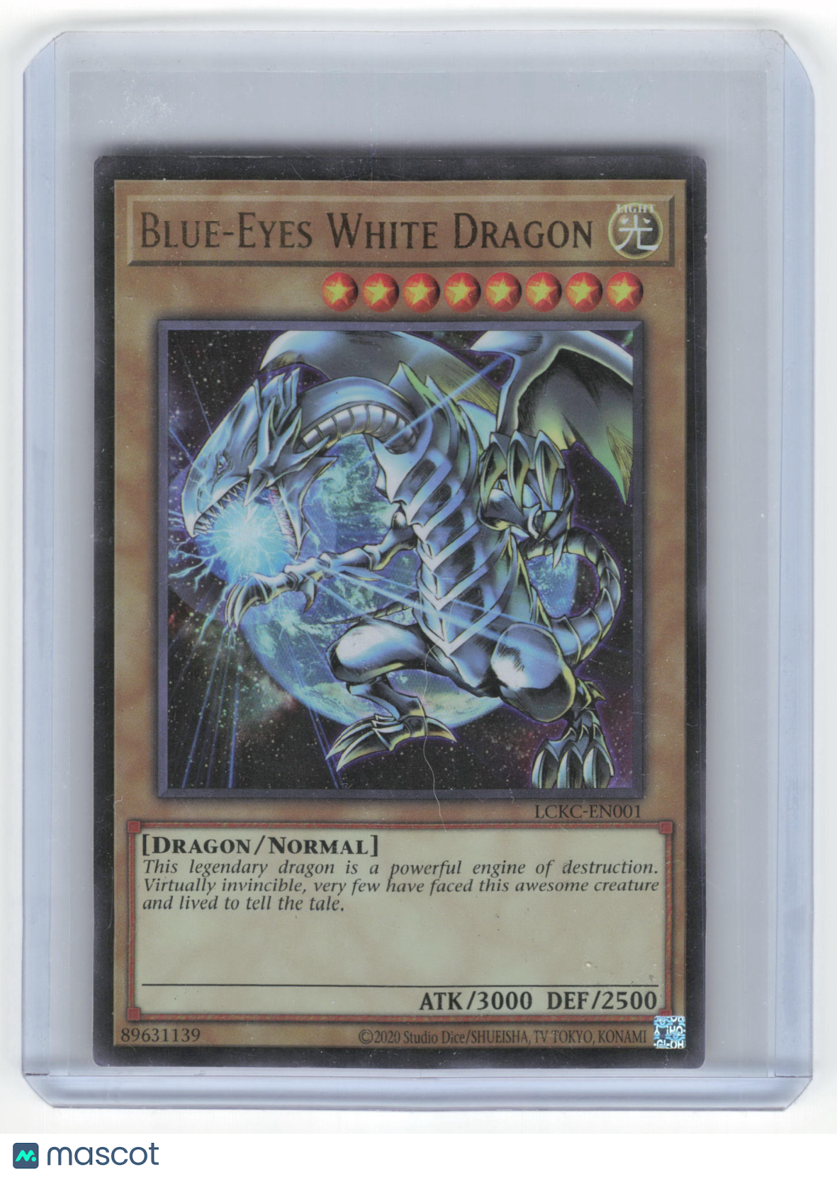 2018 Yu-Gi-Oh! Blue-Eyes White Dragon (V3) UR Foil #LCKC-EN001 Heavily Played