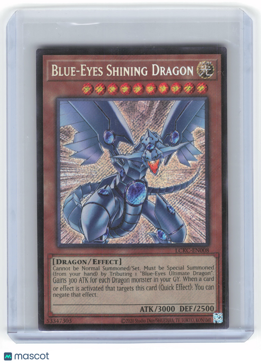 2018 Yu-Gi-Oh! Blue-Eyes Shining Dragon Secret Rare Holo #LCKC-EN008 Near Mint