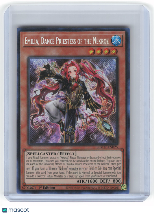 2025 Yu-Gi-Oh! Emilia, Dance Priestess of the Nekroz Holo #BLMM-EN025 1st Ed. NM