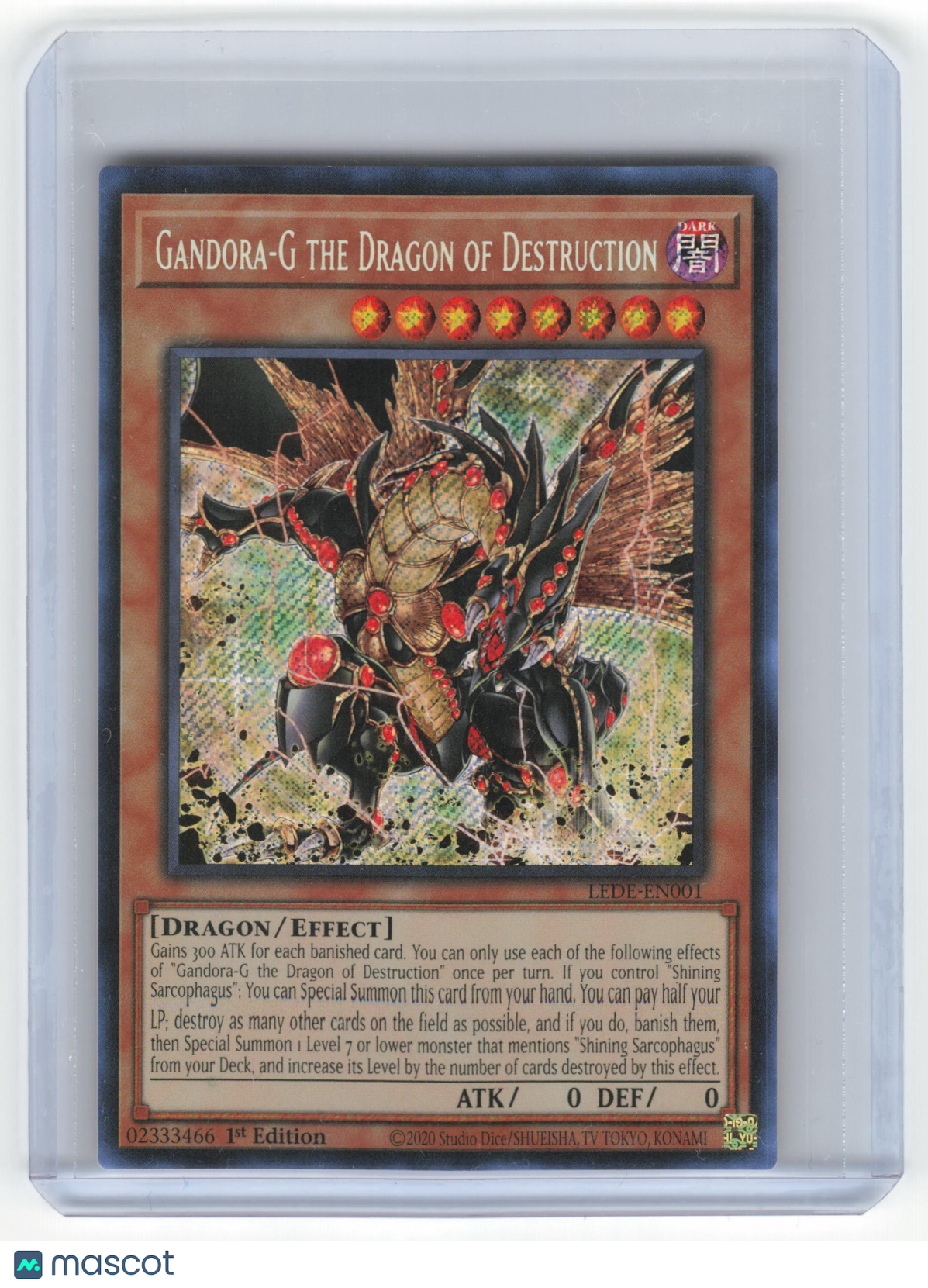 2024 Yu-Gi-Oh! Gandora-G the Dragon of Destruction SCR Holo #LEDE-EN001 1st Ed.