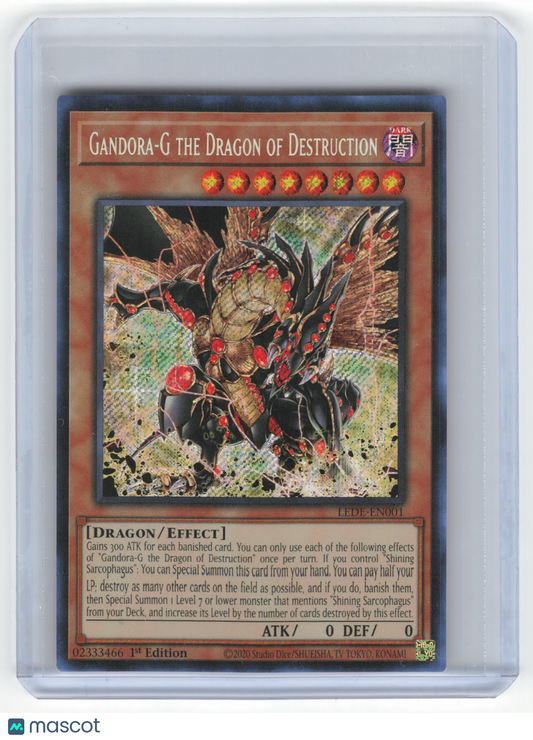 2024 Yu-Gi-Oh! Gandora-G the Dragon of Destruction SCR Holo #LEDE-EN001 1st Ed.