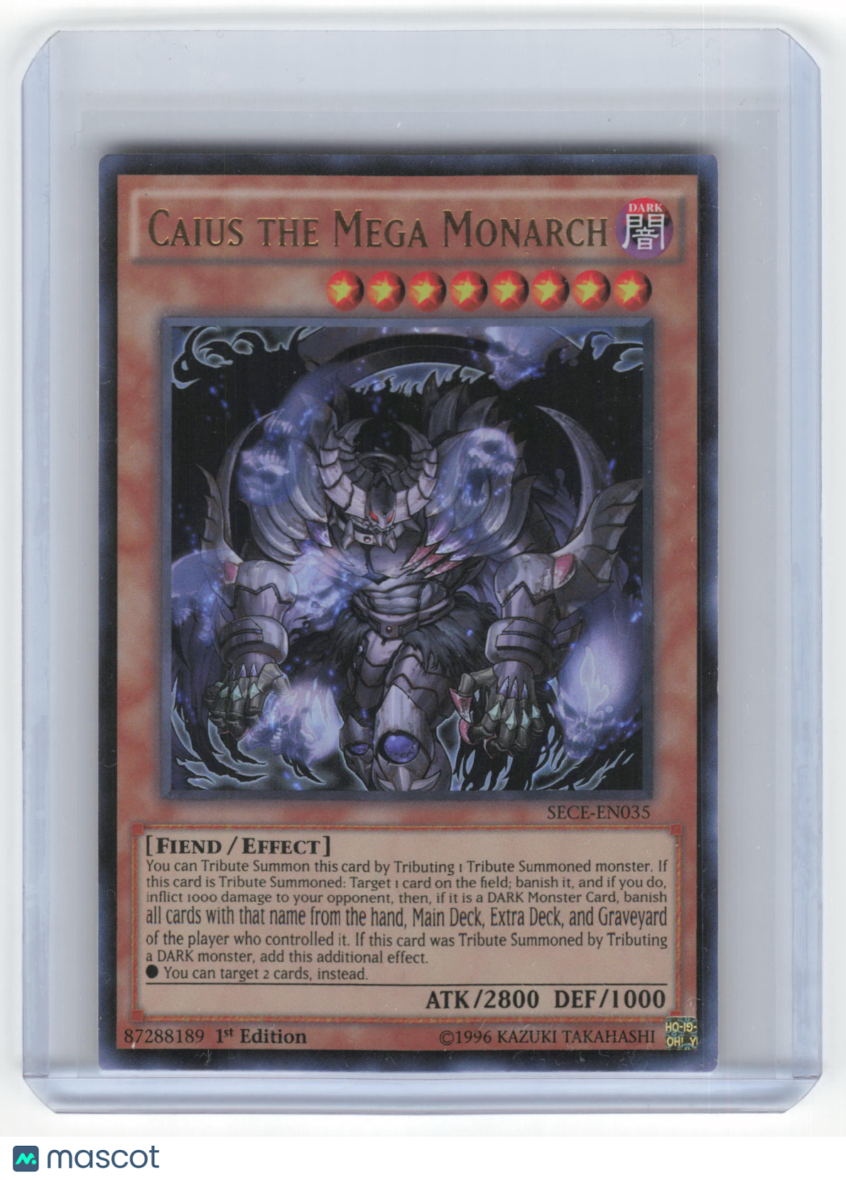 2014 Yu-Gi-Oh! TCG Caius the Mega Monarch Ultra Rare Foil #SECE-EN035 1st Ed. NM