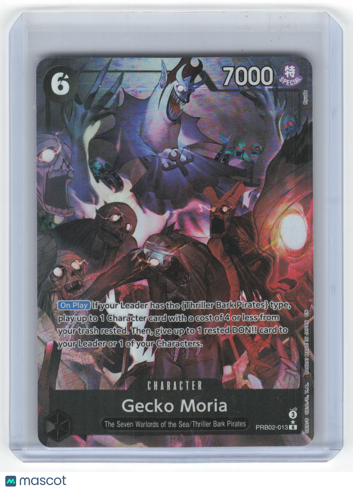 2025 One Piece Card Game Gecko Moria The Best Vol. 2 Holo #PRB02-013 Alt Art NM