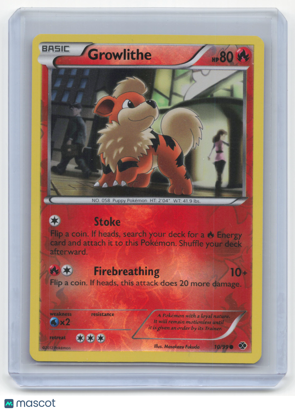 2012 Pokemon Growlithe Next Destinies Uncommon Reverse Holo #10/99 Near Mint