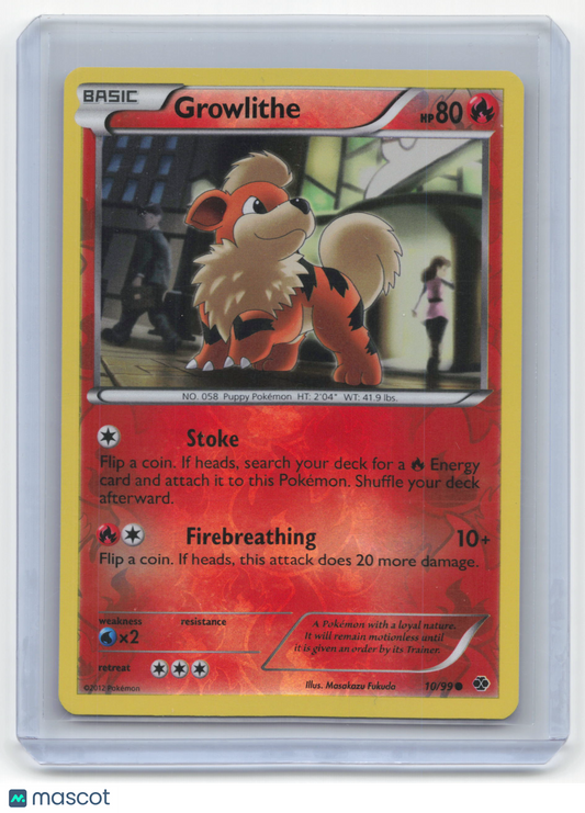 2012 Pokemon Growlithe Next Destinies Uncommon Reverse Holo #10/99 Near Mint