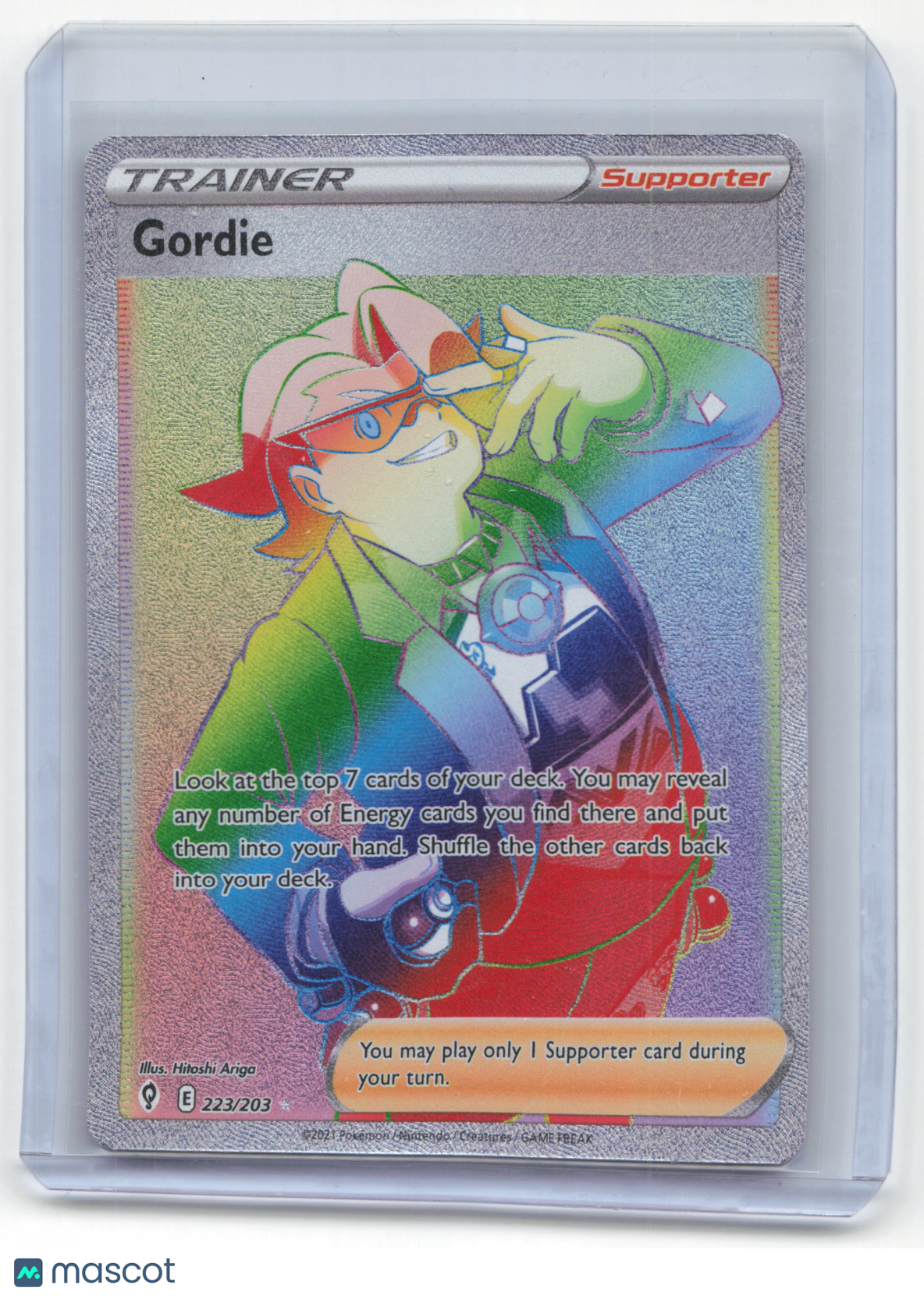 2021 Pokemon Gordie Evolving Skies Secret Rare Holo #223/203 Near Mint