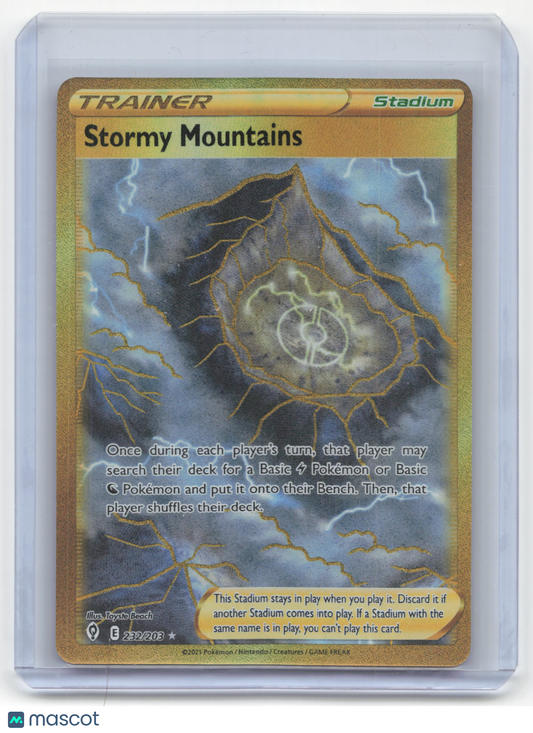 2021 Pokemon Stormy Mountains Evolving Skies Secret Rare Holo #232/203 Near Mint