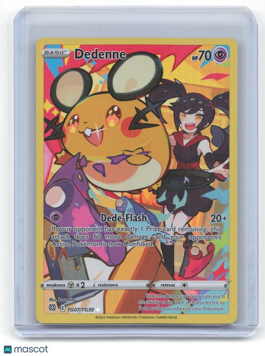 2022 Pokemon Dedenne Brilliant Stars: Trainer Gallery Rare #TG07/TG30 Near Mint