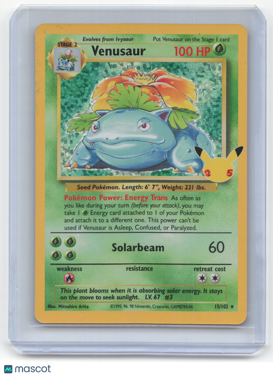 2021 Pokemon Venusaur Celebrations: Classic Collection Rare #15/102 Near Mint