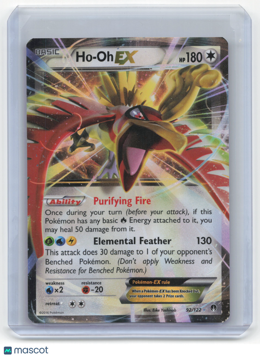 2016 Pokemon Ho-Oh EX BREAKpoint Rare Holo #92/122 Near Mint