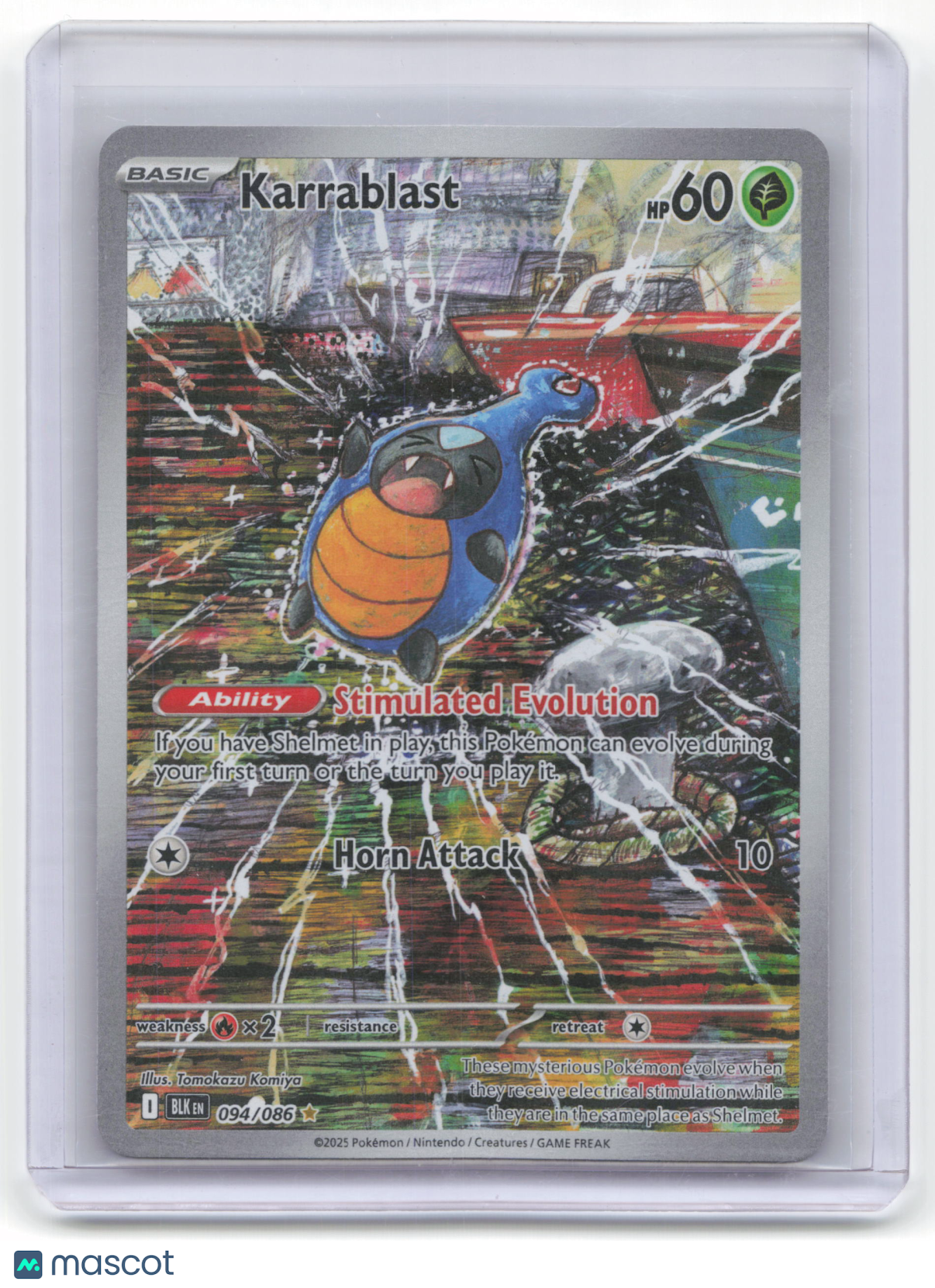 2025 Pokemon Karrablast Black Bolt Illustration Rare Holo #94/86 Near Mint