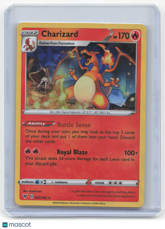 2020 Pokemon Charizard Vivid Voltage Rare Holo #25/185 Near Mint