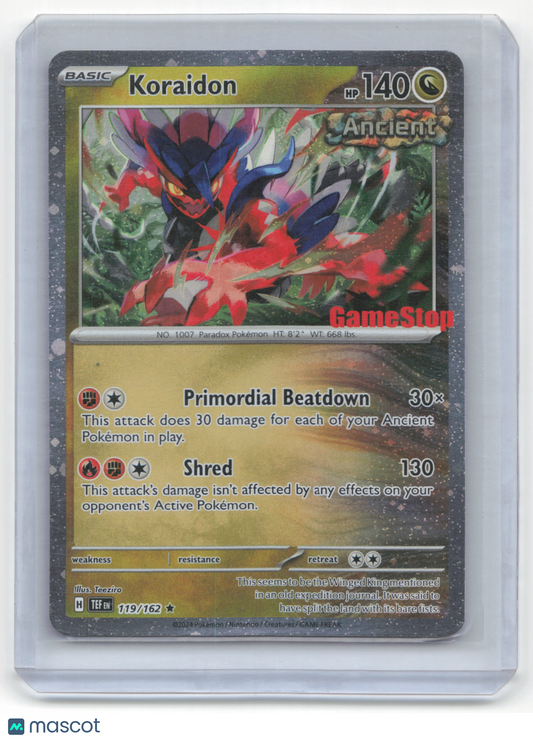 2024 Pokemon Koraidon Temporal Forces Rare Holo #119/162 Near Mint