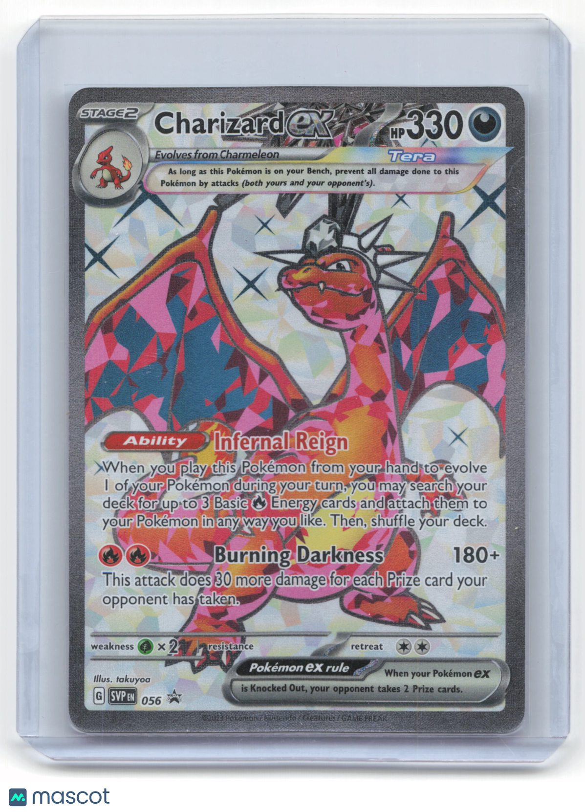 2023 Pokemon Charizard EX Scarlet & Violet Black Star Promo #56/198 Near Mint