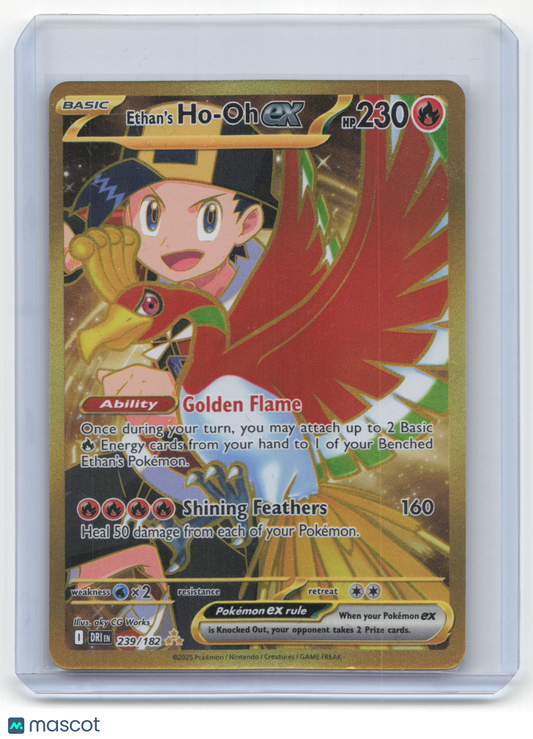 2025 Pokemon Ethan's Ho-Oh EX Destined Rivals Hyper Rare Holo #239/182 Near Mint