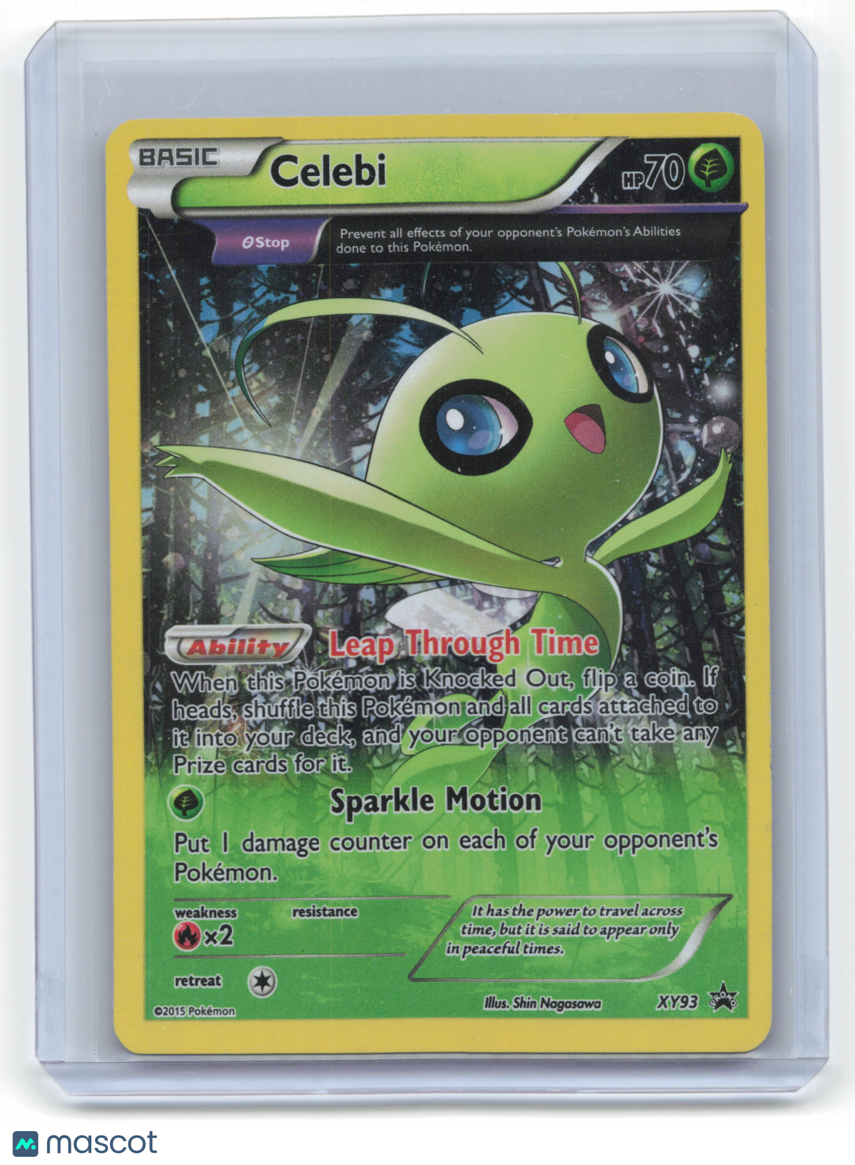 2015 Pokemon Celebi XY Black Star Promo Holo #XY93 Moderately Played