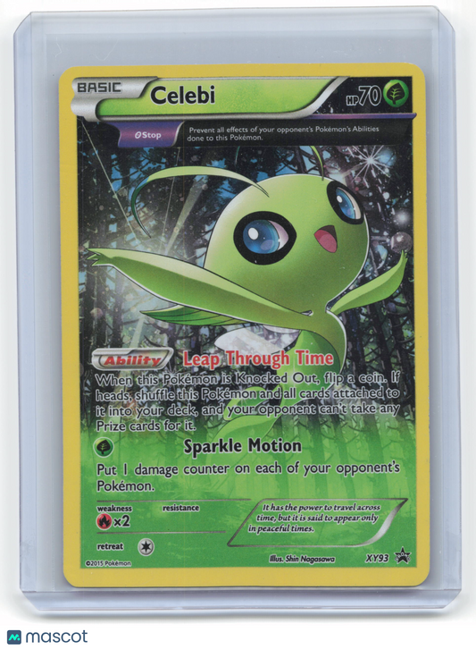 2015 Pokemon Celebi XY Black Star Promo Holo #XY93 Moderately Played