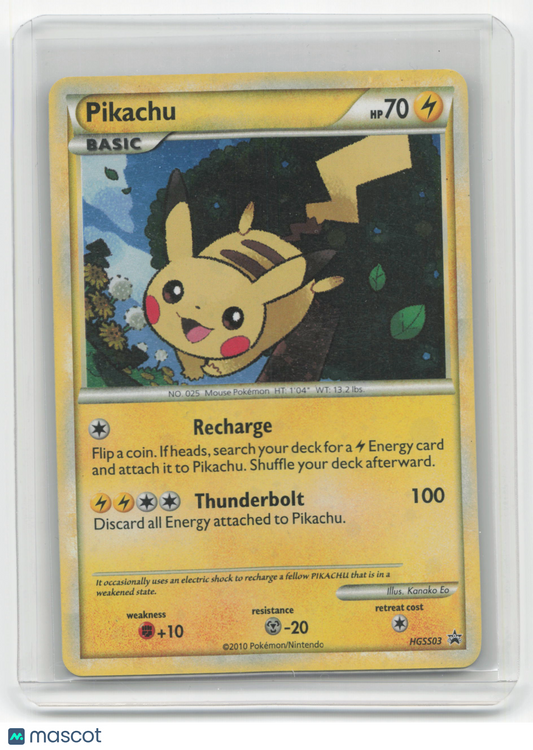 2010 Pokemon Pikachu HeartGold & SoulSilver Black Star Promo #03 Lightly Played