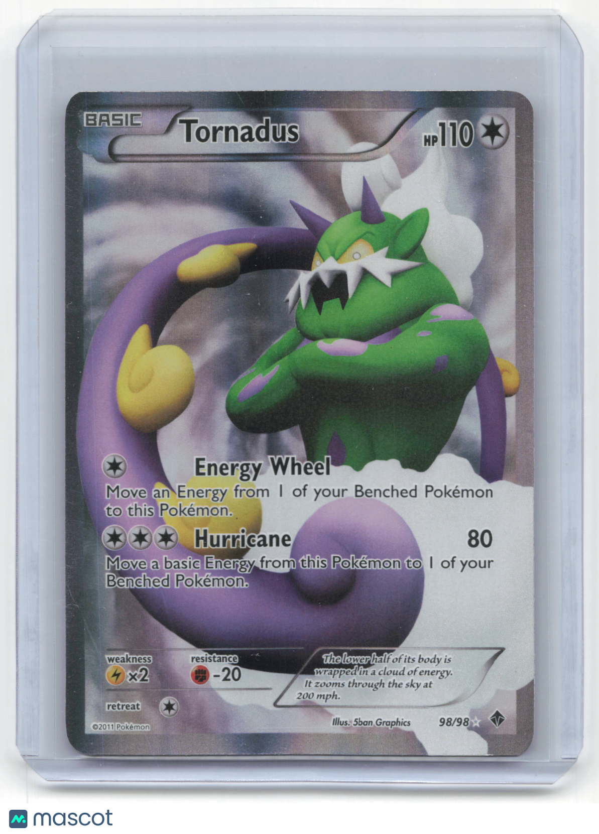 2011 Pokemon Tornadus Emerging Powers Rare Holo #98/98 Lightly Played