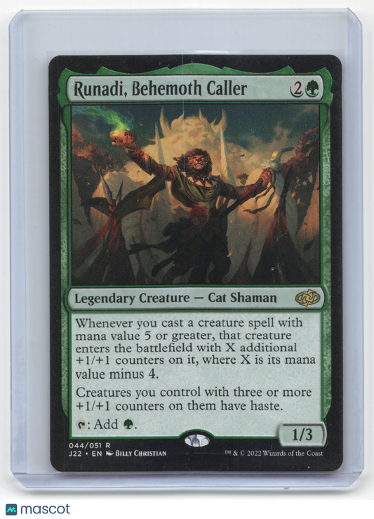 Magic: The Gathering Runadi, Behemoth Caller Jumpstart 2022 Rare Non-Foil #44/51