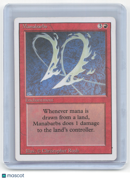 1994 Magic: The Gathering Manabarbs Revised Edition (3ED) #165 Heavily Played