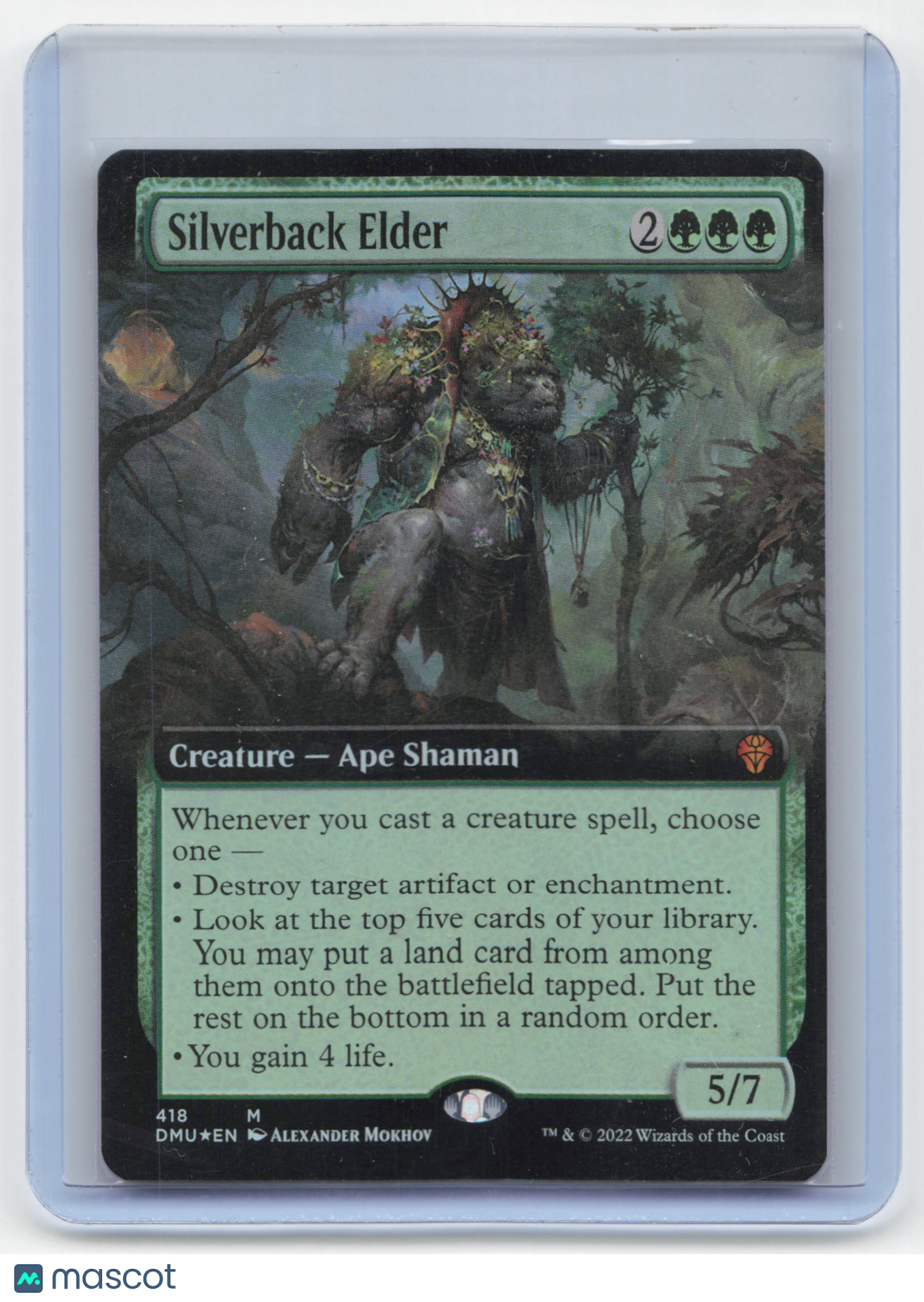 2022 Magic: The Gathering Silverback Elder DMU Mythic Foil #418 Extended Art
