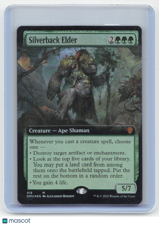 2022 Magic: The Gathering Silverback Elder DMU Mythic Foil #418 Extended Art