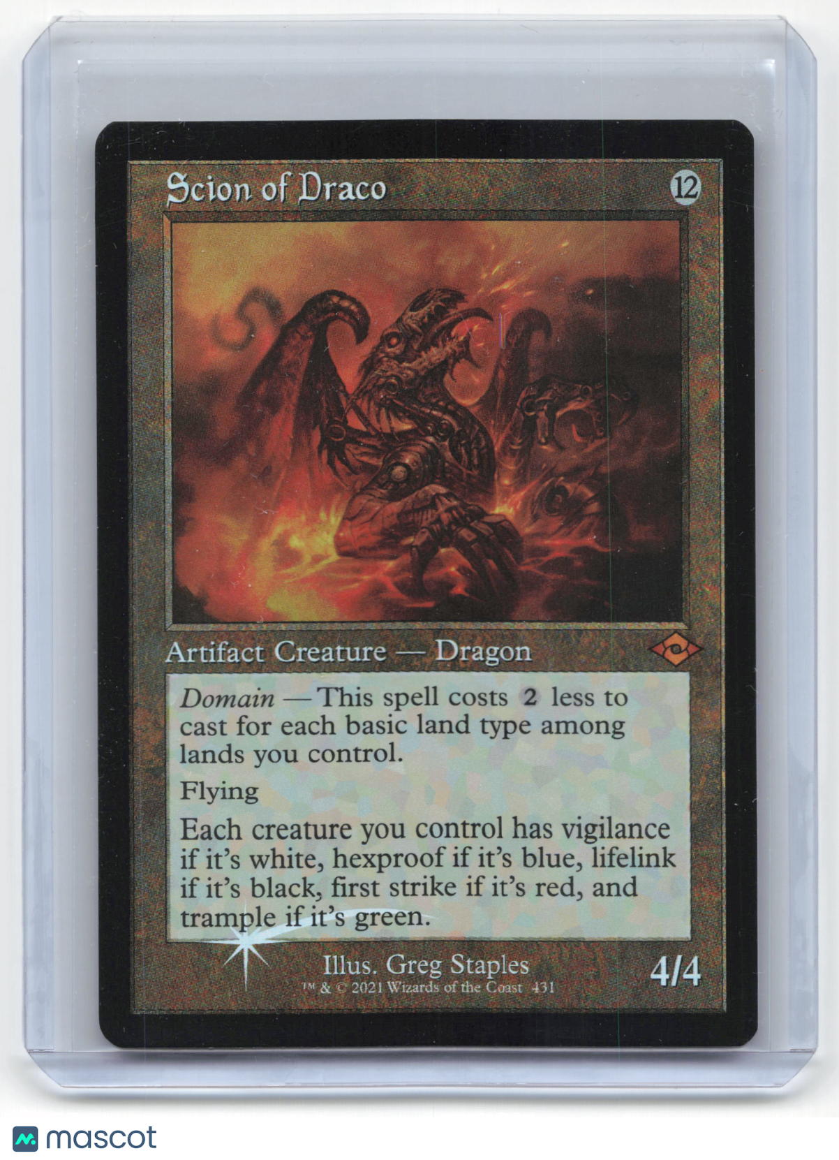 2021 Magic: The Gathering Scion of Draco MH2 Mythic Foil #431 Retro Frame
