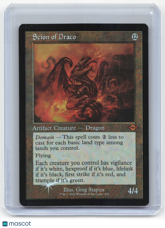 2021 Magic: The Gathering Scion of Draco MH2 Mythic Foil #431 Retro Frame