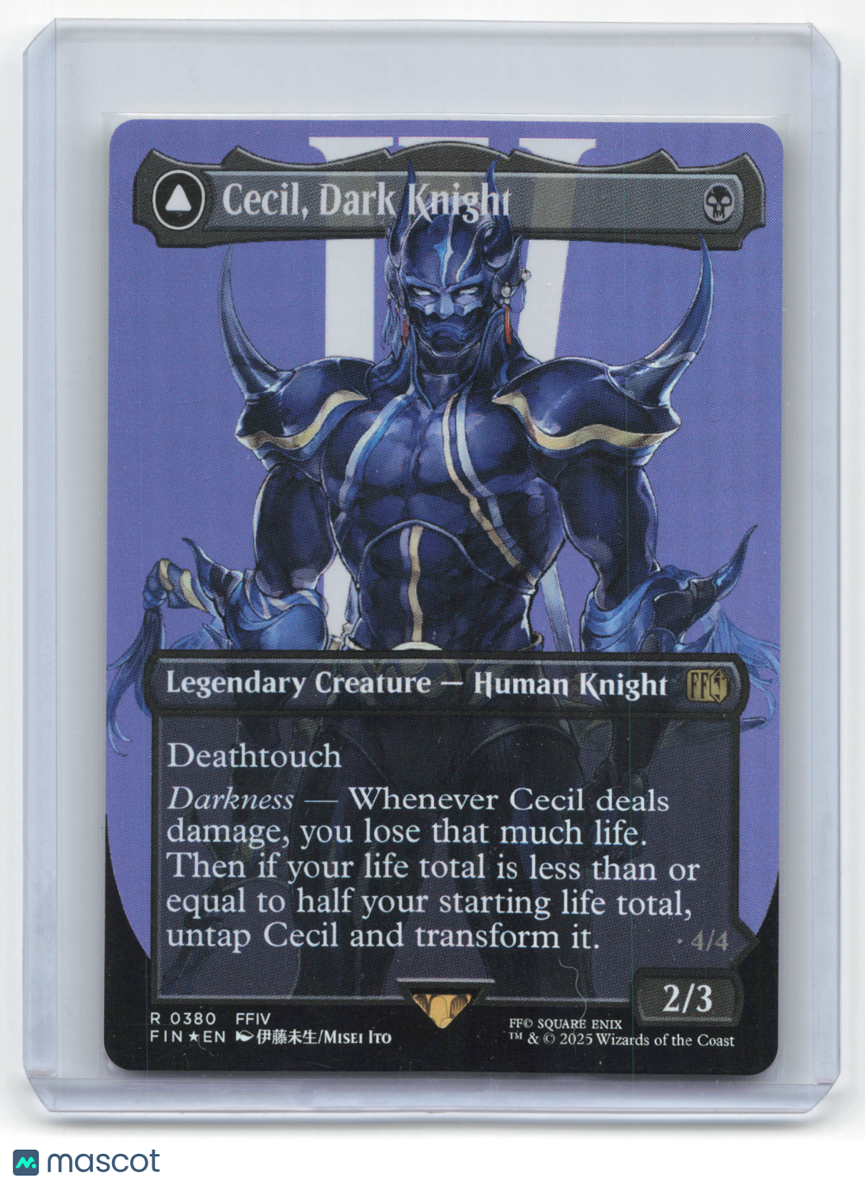 2025 Magic: The Gathering Cecil, Dark Knight Final Fantasy Foil #380 Borderless