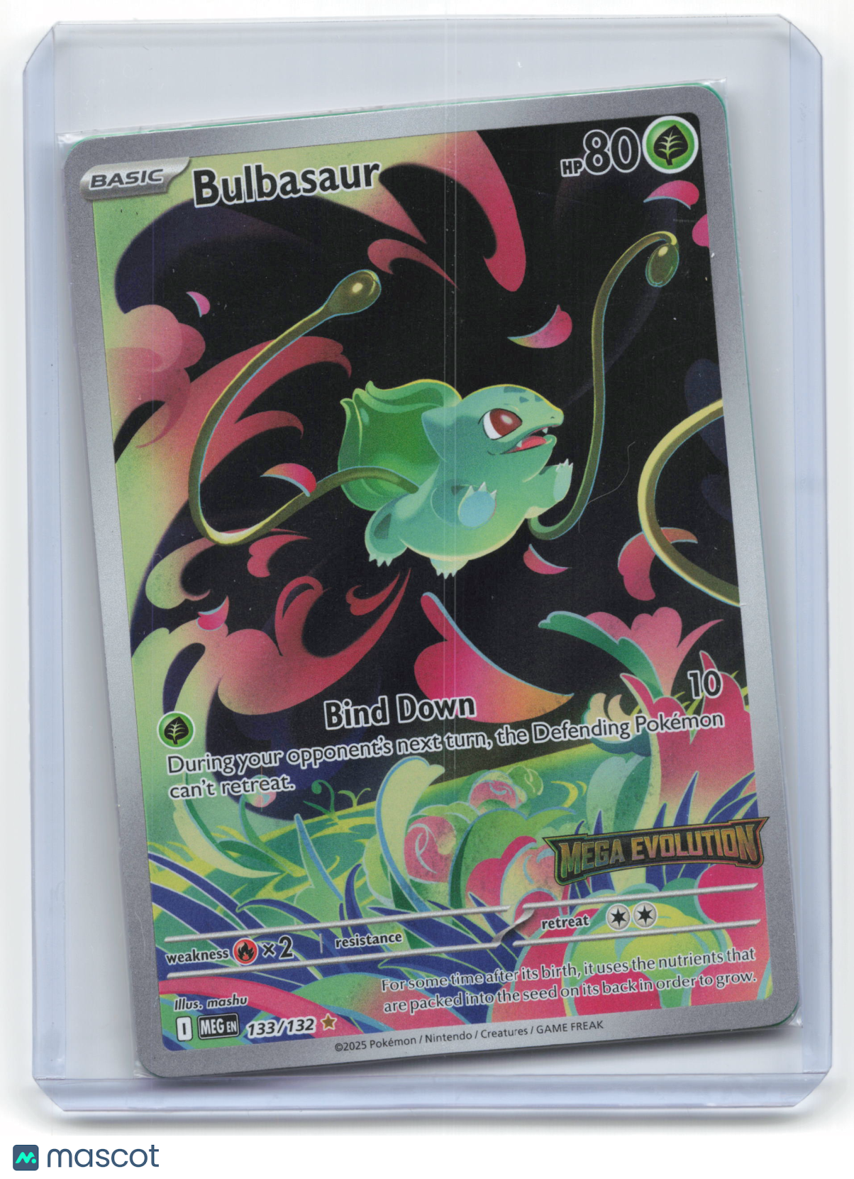 2025 Pokemon Bulbasaur Mega Evolutions Illustration Rare Holo #133/132 (Sealed)
