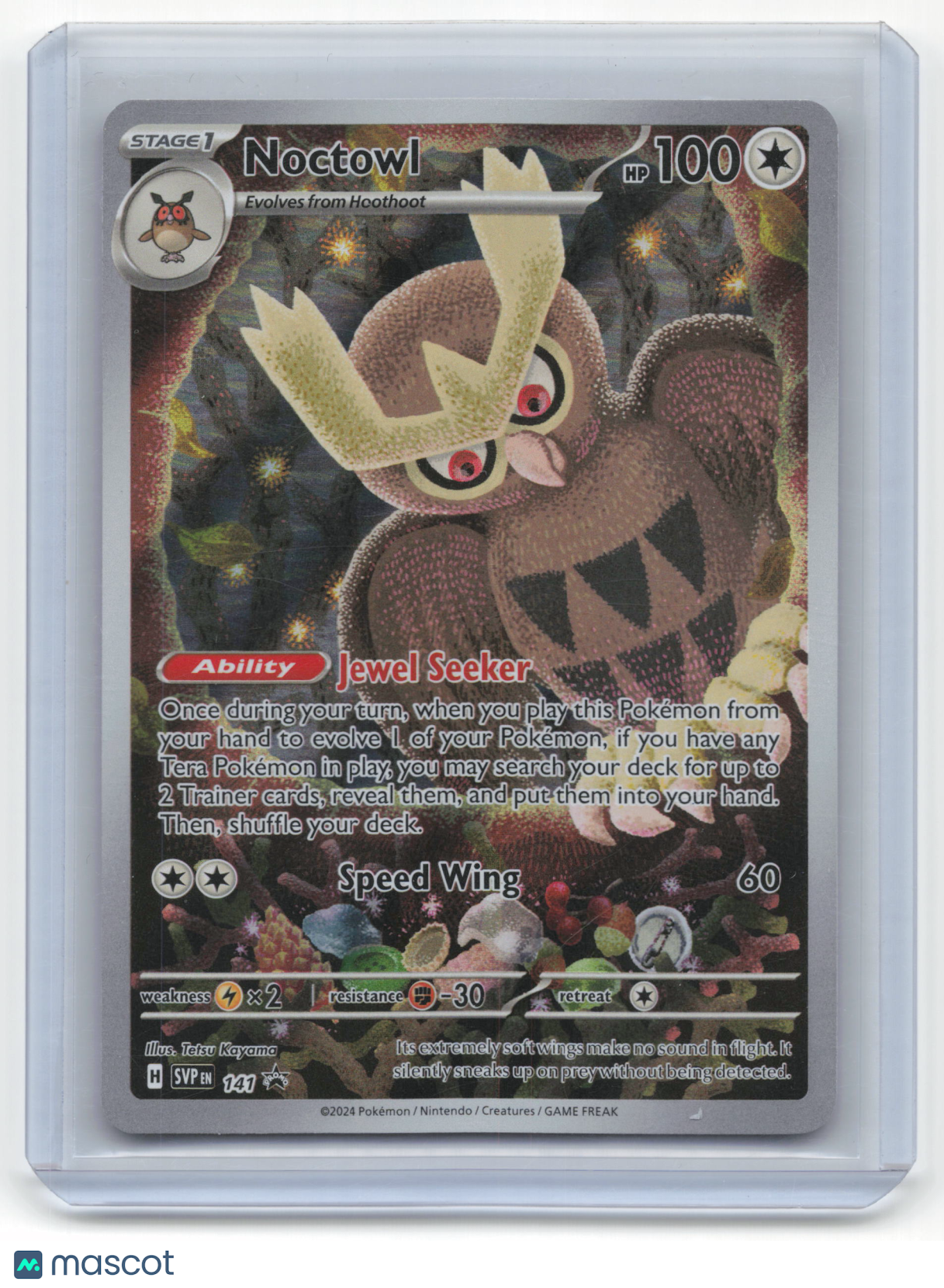 2024 Pokemon Noctowl Scarlet & Violet Black Star Promo Holo #141/162 Near Mint