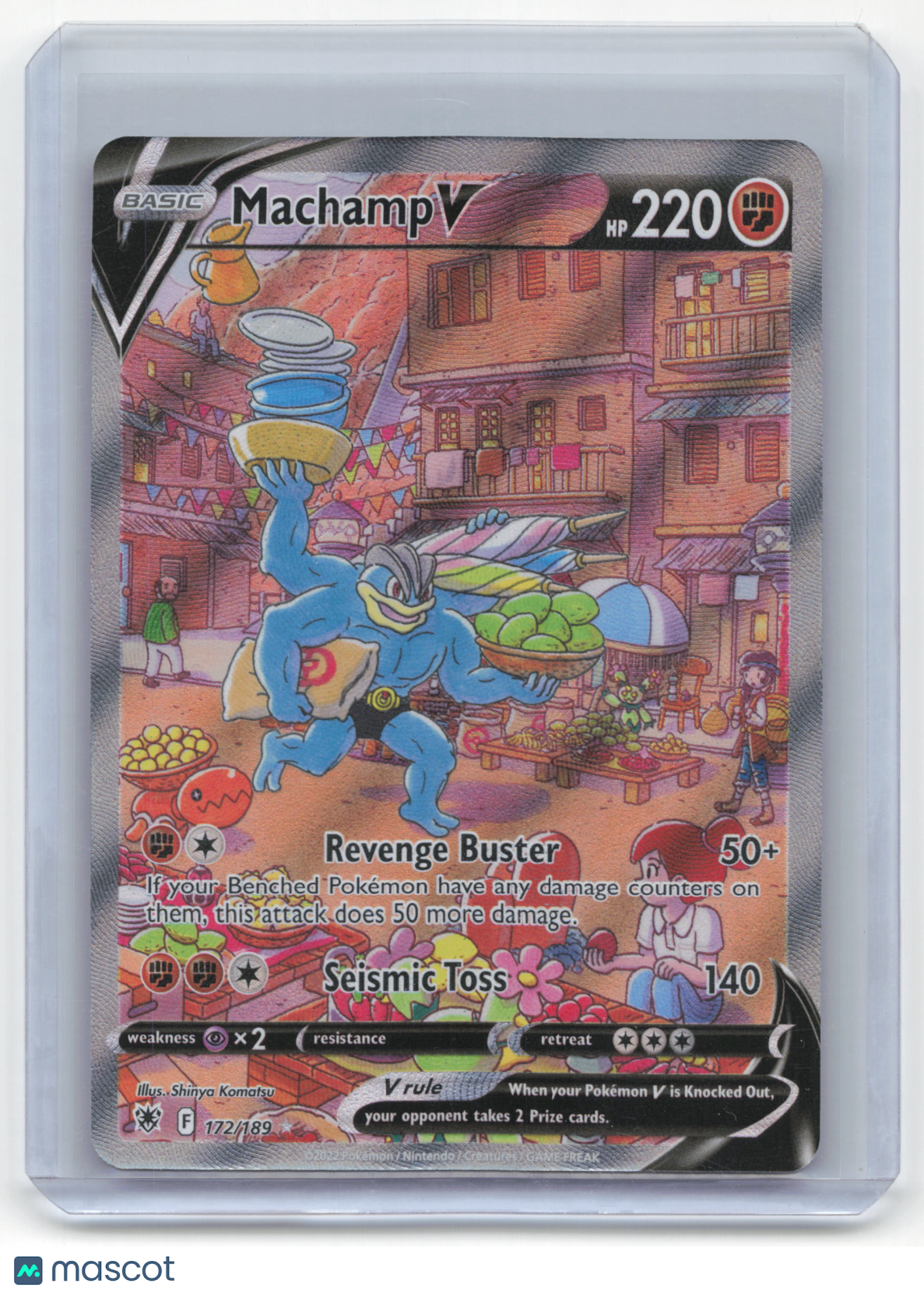 2022 Pokemon Machamp V Astral Radiance Rare Holo #172/189 Near Mint