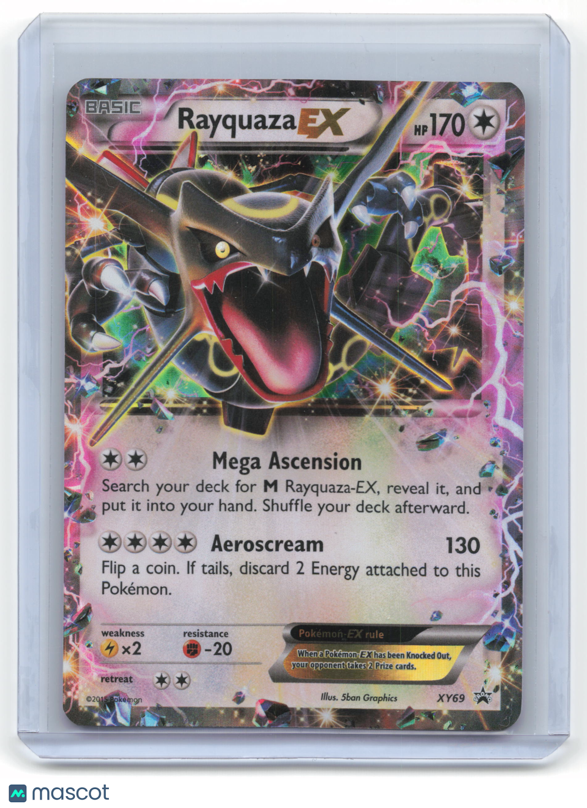 Pokemon Rayquaza EX 2015 XY Black Star Promo Holo #XY69 Lightly Played