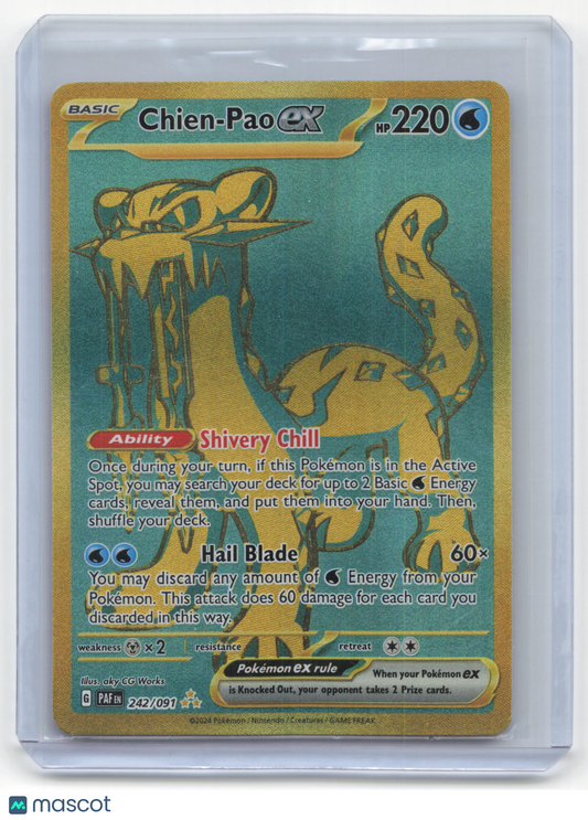 2024 Pokemon Chien-Pao EX Twilight Masquerade Hyper Rare Gold #242/91 Near Mint