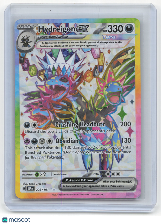 2024 Pokemon Hydreigon EX Surging Sparks Ultra Rare Holo #223/197 Near Mint