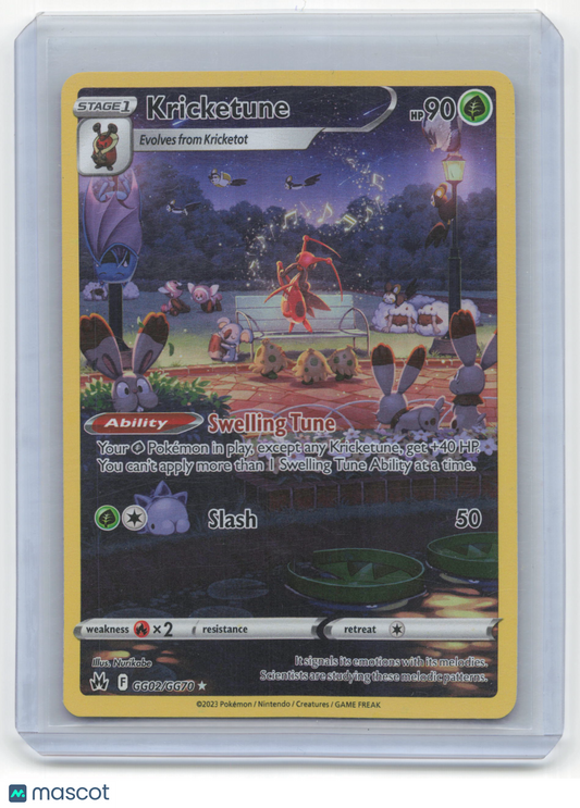 2023 Pokemon Kricketune Crown Zenith: Galarian Gallery Rare #GG02/GG70 Near Mint