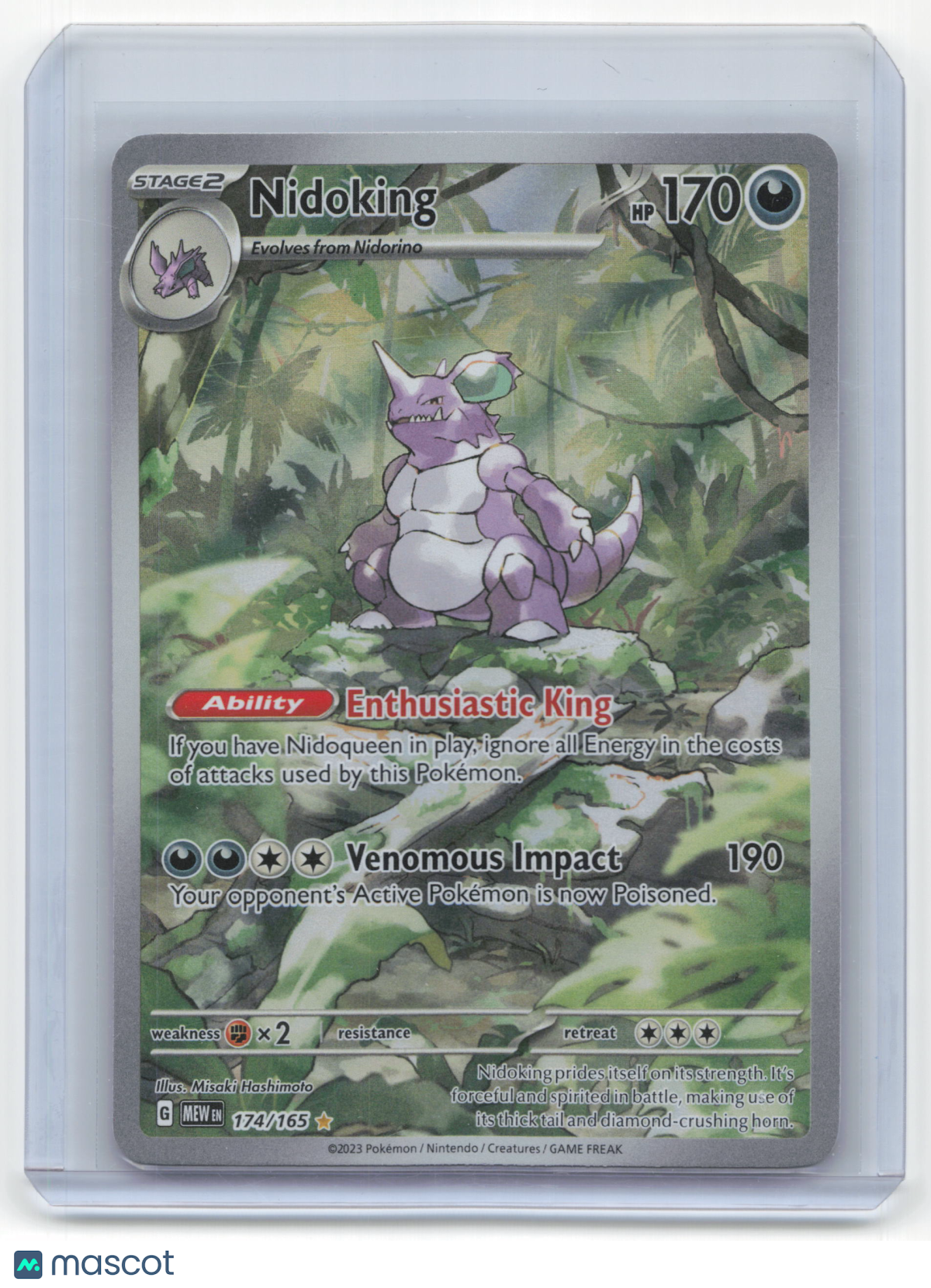 2023 Nidoking Pokemon 151 Illustration Rare Holo #174/165 Near Mint