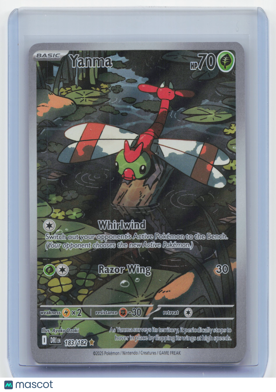 2025 Pokemon Yanma Destined Rivals Illustration Rare Holo #183/182 Near Mint