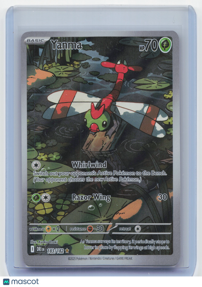 2025 Pokemon—Yanma #183/182 Destined Rivals—Illustration Rare Holo Near Mint