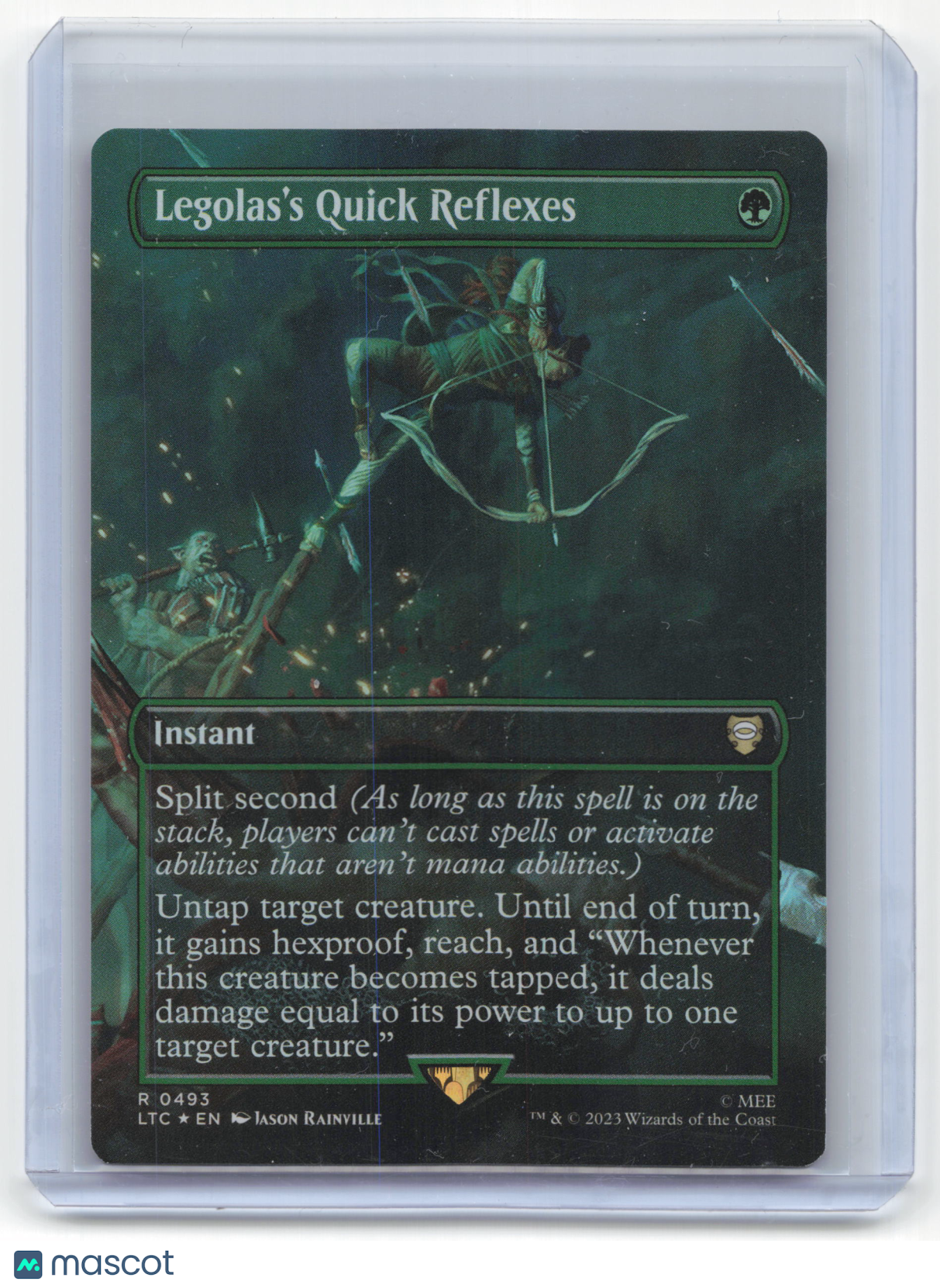 2023 Magic: The Gathering Legolas's Quick Reflexes LTC Rare Foil #493 Borderless