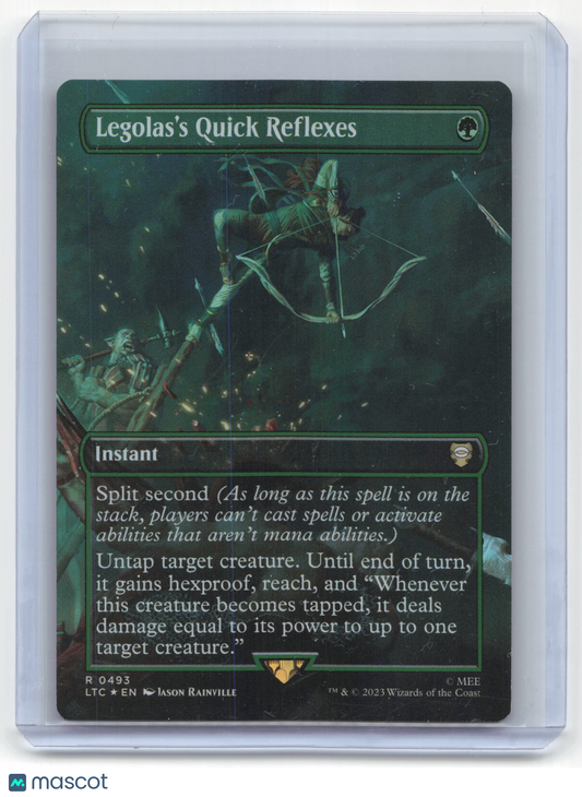 2023 Magic: The Gathering Legolas's Quick Reflexes LTC Rare Foil #493 Borderless