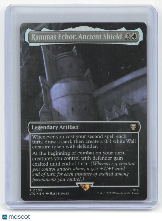 2023 Magic: The Gathering Rammas Echor, Ancient Shield LTC Foil #5055 Borderless