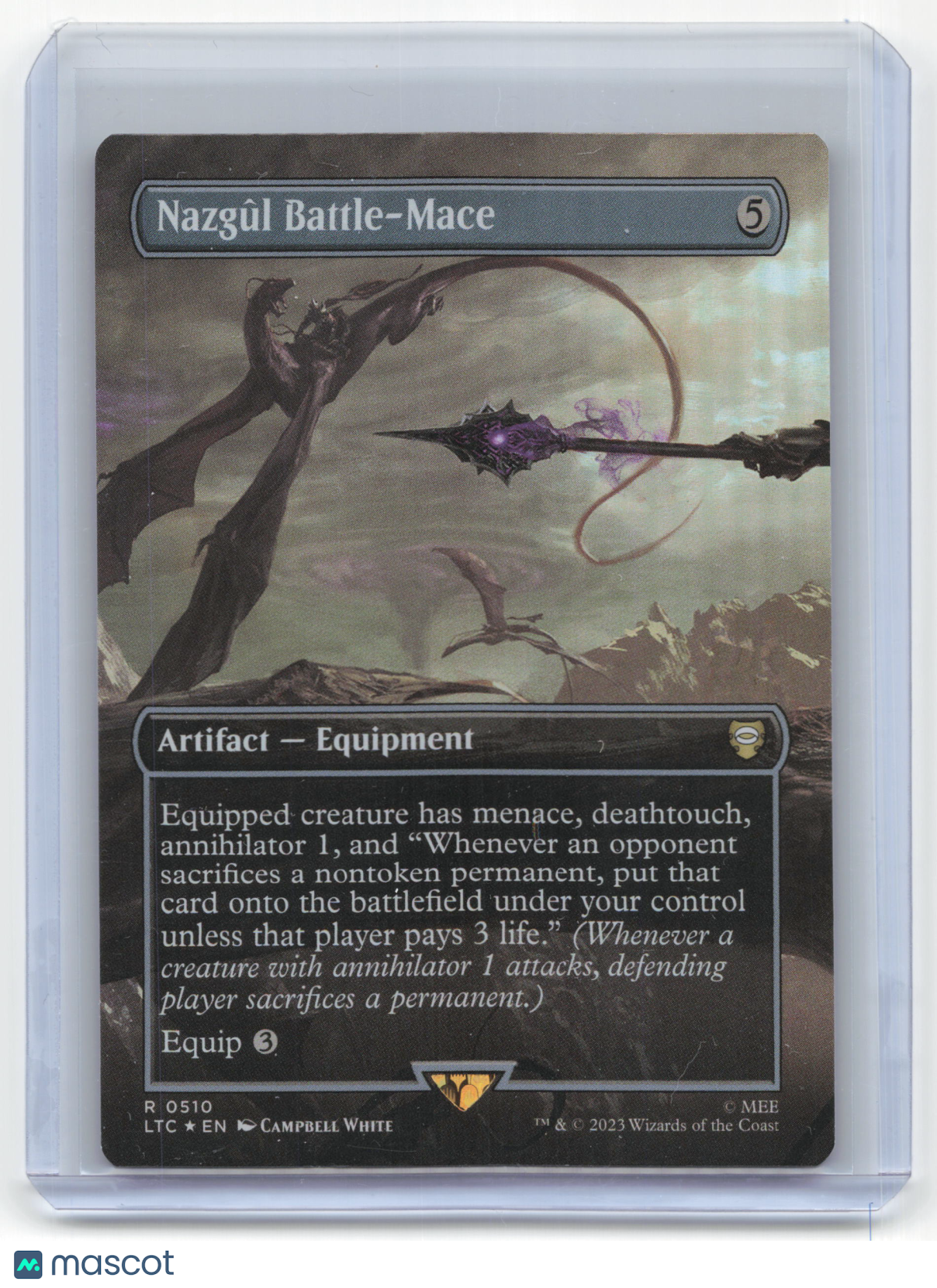 2023 Magic: The Gathering Nazgûl Battle-Mace LTC Rare Foil #510 Borderless