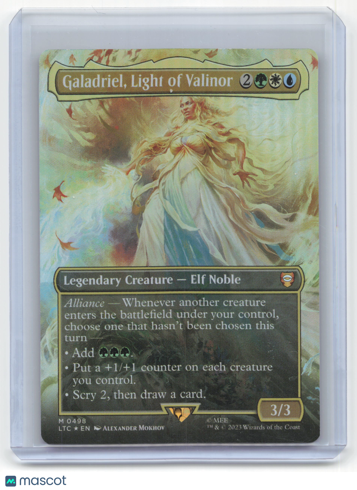 2023 Magic: The Gathering Galadriel, Light of Valinor LTC Foil #438 Borderless
