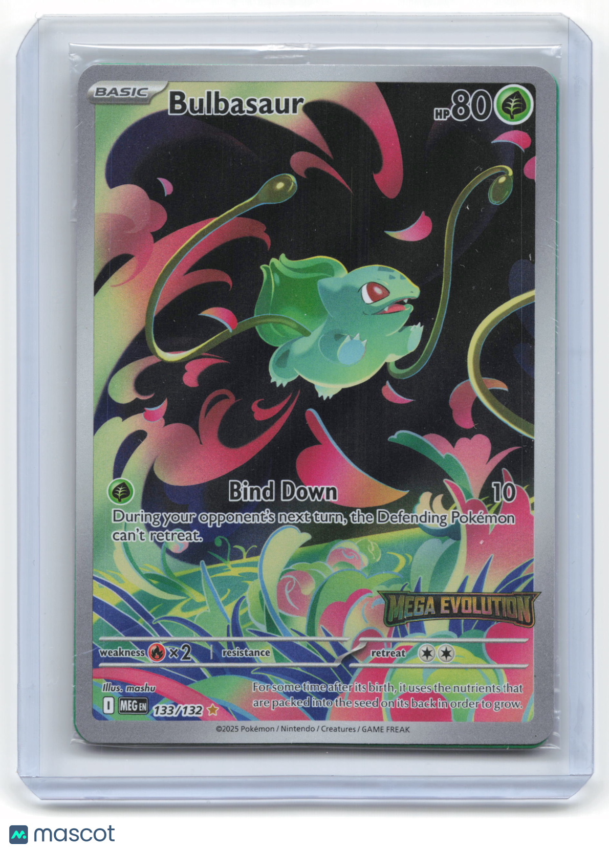 2025 Pokemon Bulbasaur Mega Evolutions Illustration Rare Holo #133/132 (Sealed)